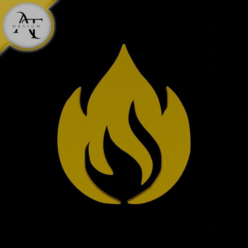 Simple Flame Symbol - 2D Art