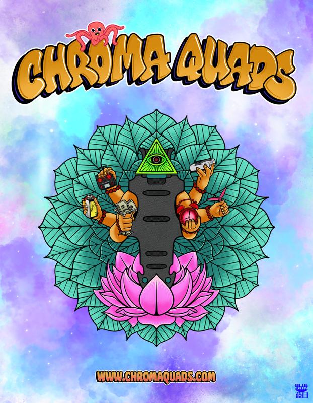 Chroma Quads SHREDDER5 Freestyle Frame 3D Prints
