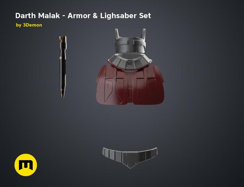 Darth Malak – Armor and Lightsaber Set