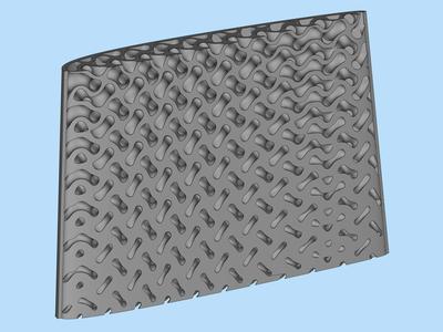 wing with gradient gyroid
