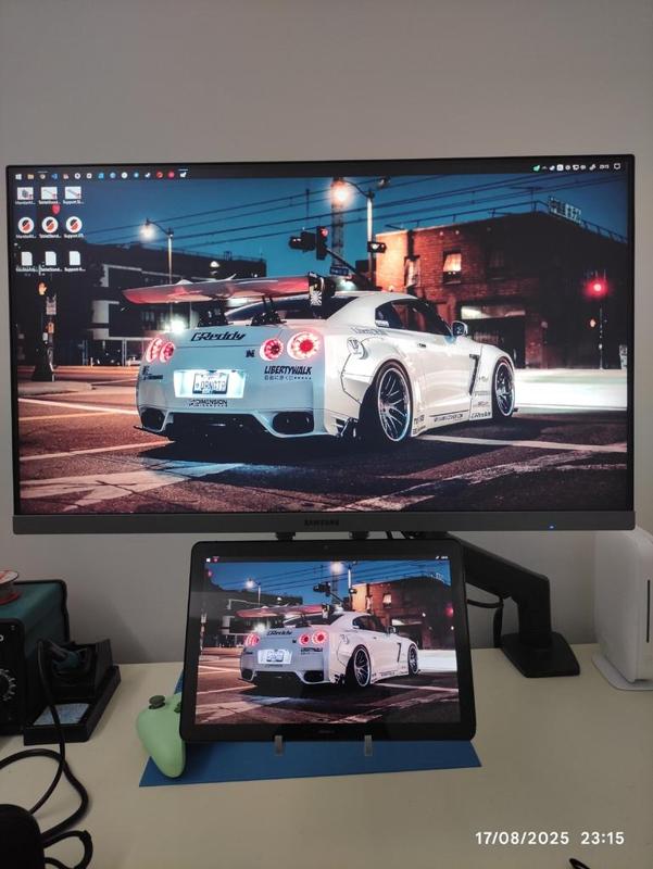 Tablet holder for PC monitor