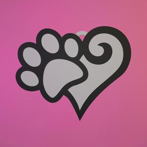 keychain heart dog
