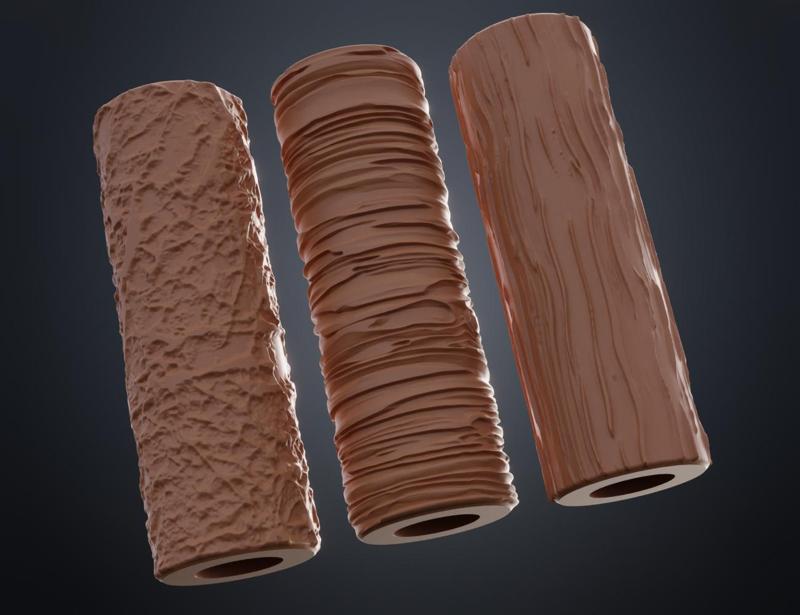 Texture Rollers Wood and tree bark Vol.3 (7-9)