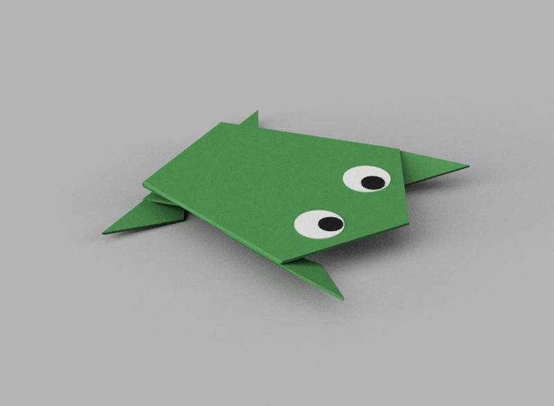 Jumping frog! Flat Pack model, print in 15 minutes