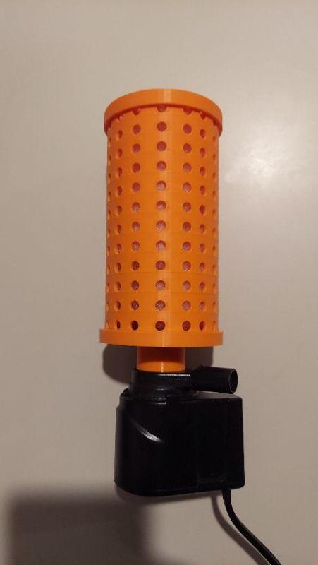 Aquarium filter / water polisher attachment for powerhead