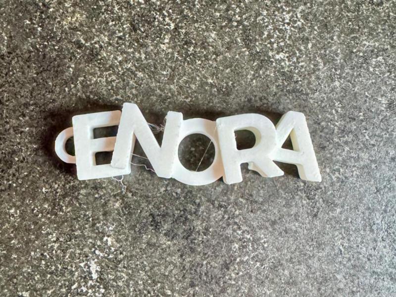 Personalized ENORA name keychain