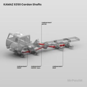 KAMAZ 6350 8x8: Cardan shafts