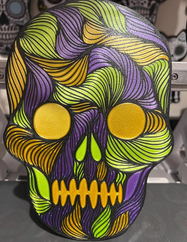 Color With Me Skull 2d art