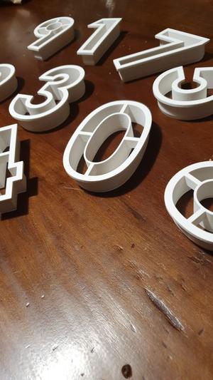 Pastry cutters Numbers