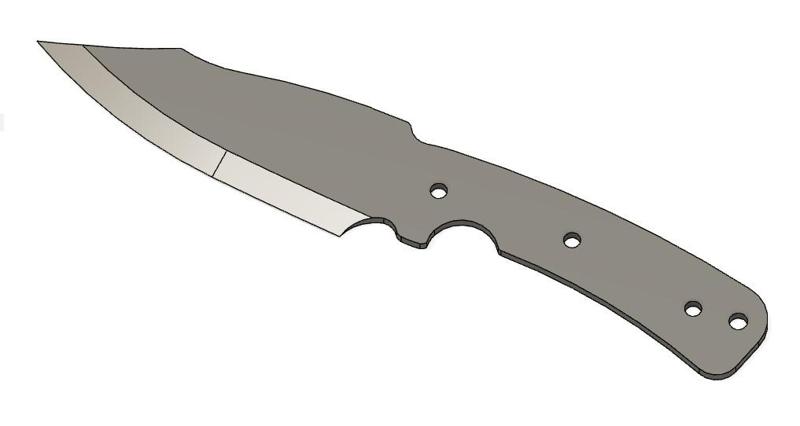 custom knife and template