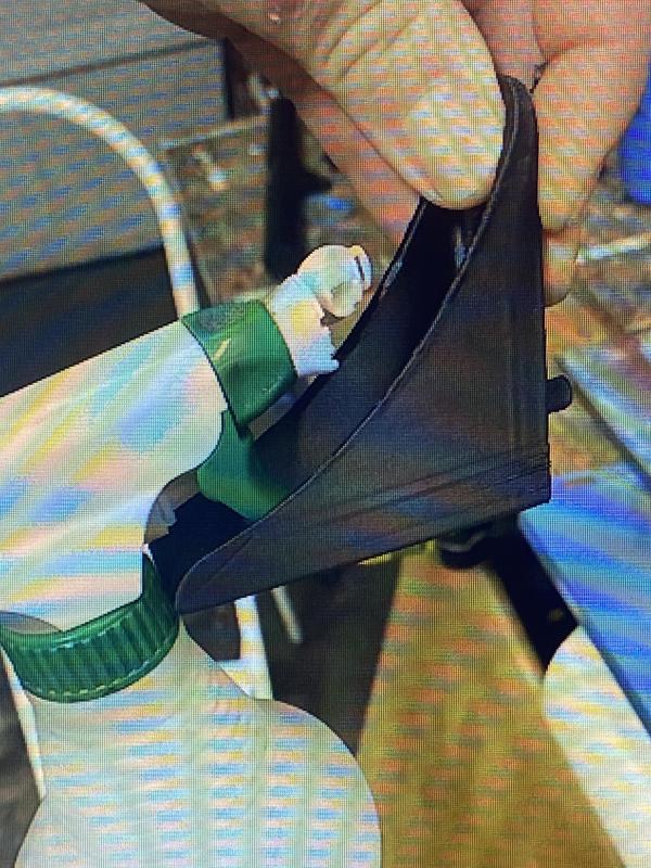 Spray Bottle Holder for 1/4" pegboard