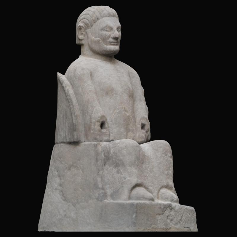 Etruscan Cinerary Urn Seated Figure