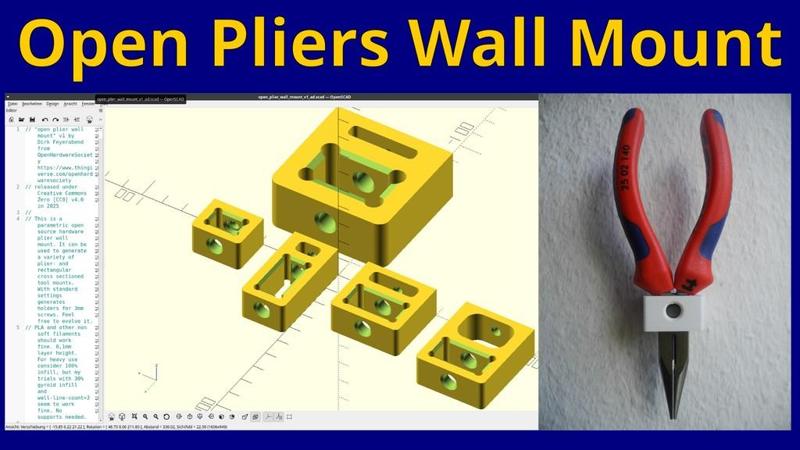open pliers wall mount