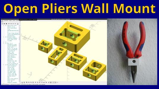 open pliers wall mount