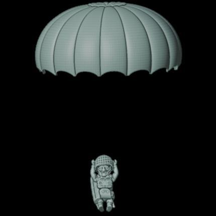 ToonKrieg Paratrooper in the air