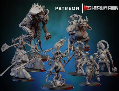 Futuristic space dark elves army 1 support ready