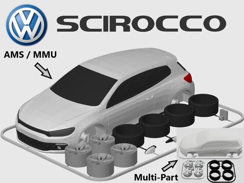 Volkswagen Scirocco Kit Card (1:24 scale)   