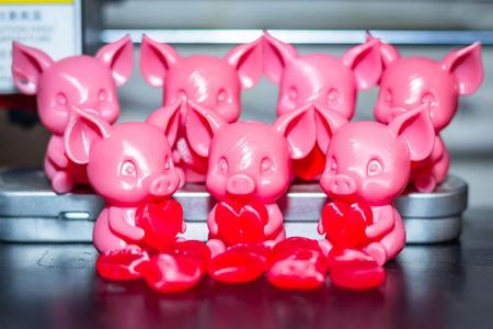 Adorable heart holding pig   