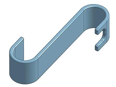 Simple hook for towels or a hair dryer   