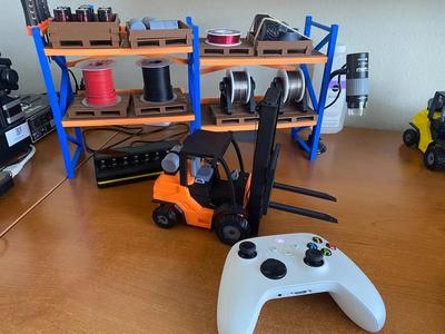 3D Printed RC Forklift (optimized)   