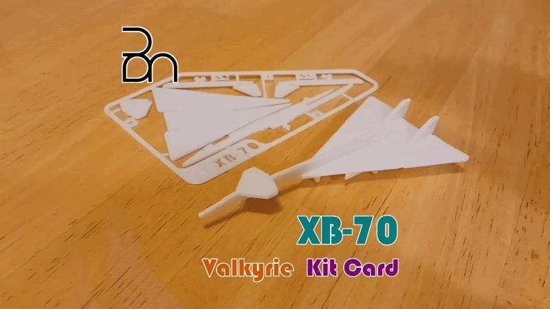 North American XB-70 Valkyrie Aircraft Kit Card with Compliant Folding Wingtips   
