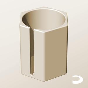 CH96-130-S Slotted Modular Stacking Storage Boxes Bins | Printable Objects - Infinite Containers | stl file for 3d printing