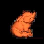 Spardose oder Küchendeko sitzendes Schwein/Money box or kitchen decoration sitting pig   