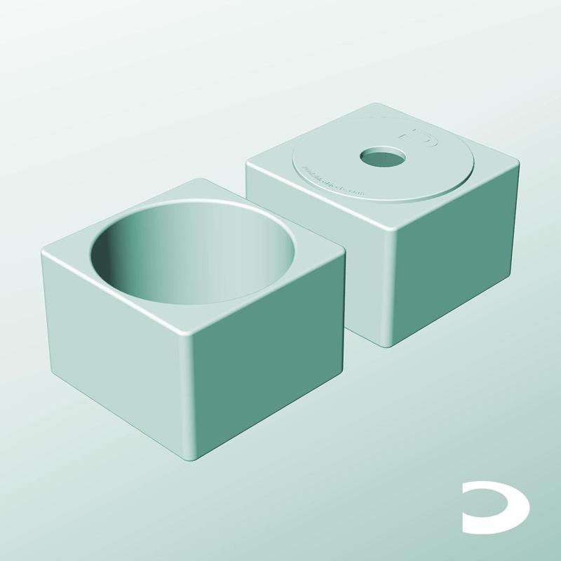 CS162-120-P Pierced Modular Storage Box Bin Container Planter Lamp Shade 3d stl
