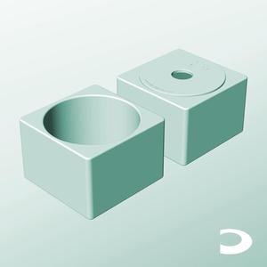 CS162-120-P Pierced Modular Storage Box Bin Container Planter Lamp Shade 3d stl