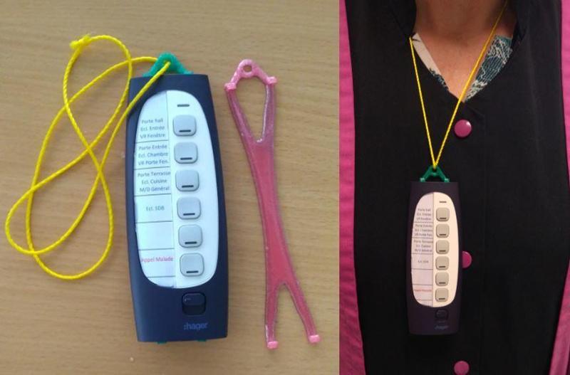 HAGER © home automation remote control pendant / Support pendentif télécommande domotique HAGER ©