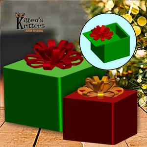 gift box with lid christmas present container NO SUPPORTS