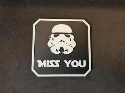 Star Wars Stormtrooper Miss You Coaster   