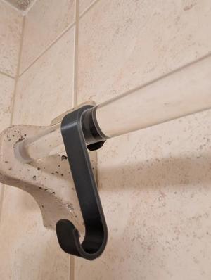 Snap-on Towel bar bath hook (parametric)   