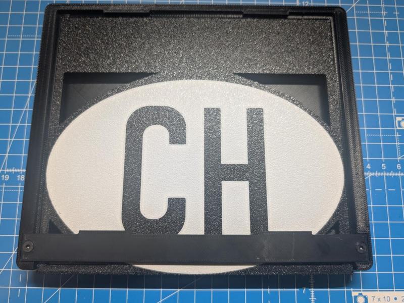 Motorcycle License Plate Holder with Swiss Plate