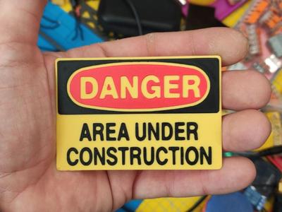 Danger area under construction