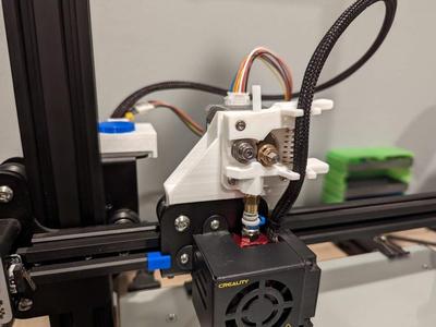 Ender 3 / CR-10 Extruder Arm/Base for Direct Drive with Cable Holder