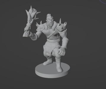 Orc Warrior (with Club) Dnd