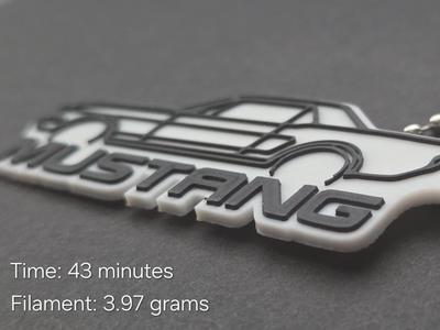 1965 Ford Mustang Keychain