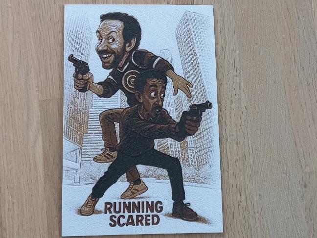 Karikatur vom Film Running Scared (1986)