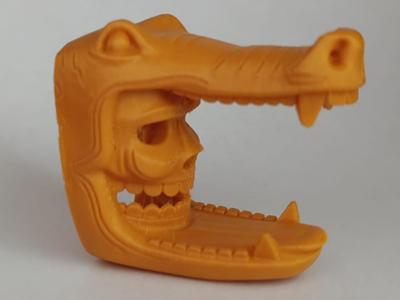 Mayan crocodile/Skull mask.