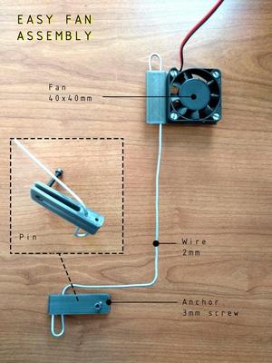 Easy assembly fan