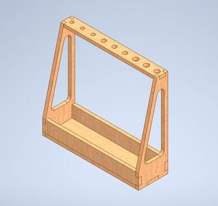 Wooden screwdriver-rack for watchmaker- screwdrivers (4mm plywood)