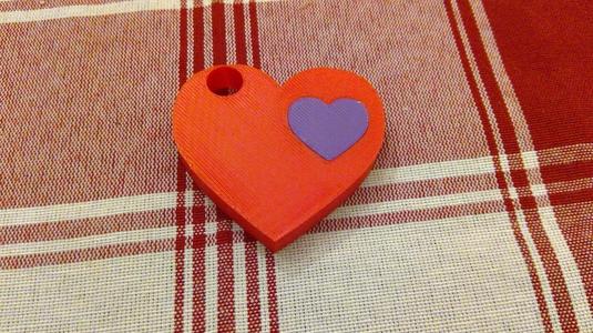 cute two color valentines heart   