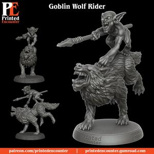 Goblin Wolf Rider B (pre-supported)