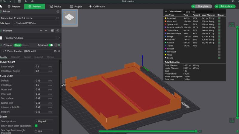 Desk organizer for pens, markers and more