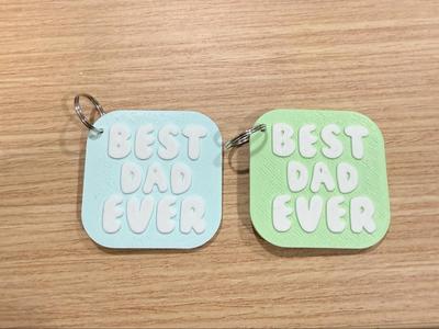 Best Dad Ever Keychain - Father's Day