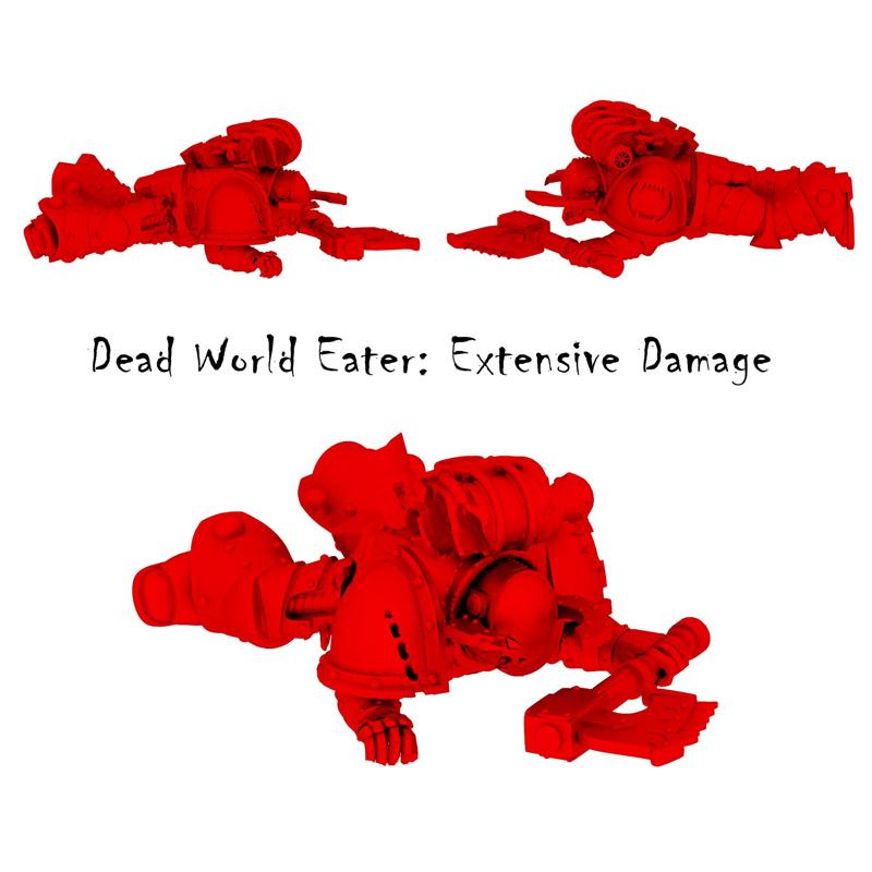 Dead World Eater Space Marine: Extensive Damage (Warhammer)
