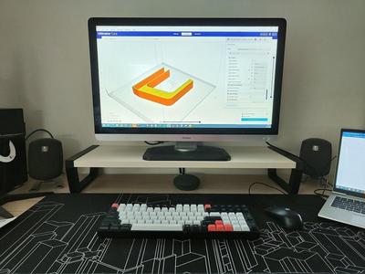 IKEA Billy shelf monitor stand
