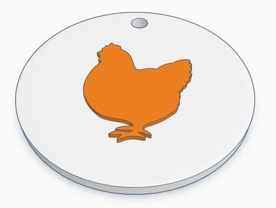 Chicken Key Chain