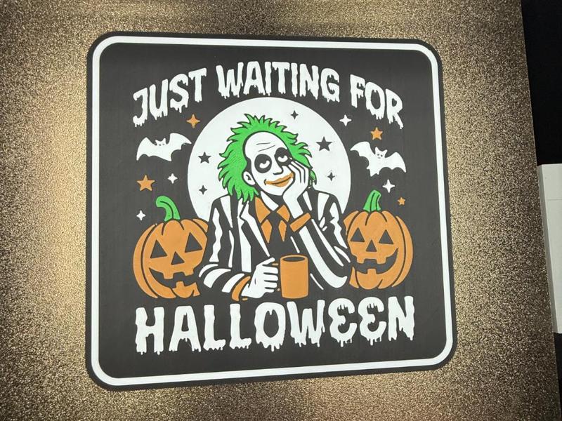 JUST WAITING FOR HALLOWEEN - SIGNFOR FRIDGE/DOOR